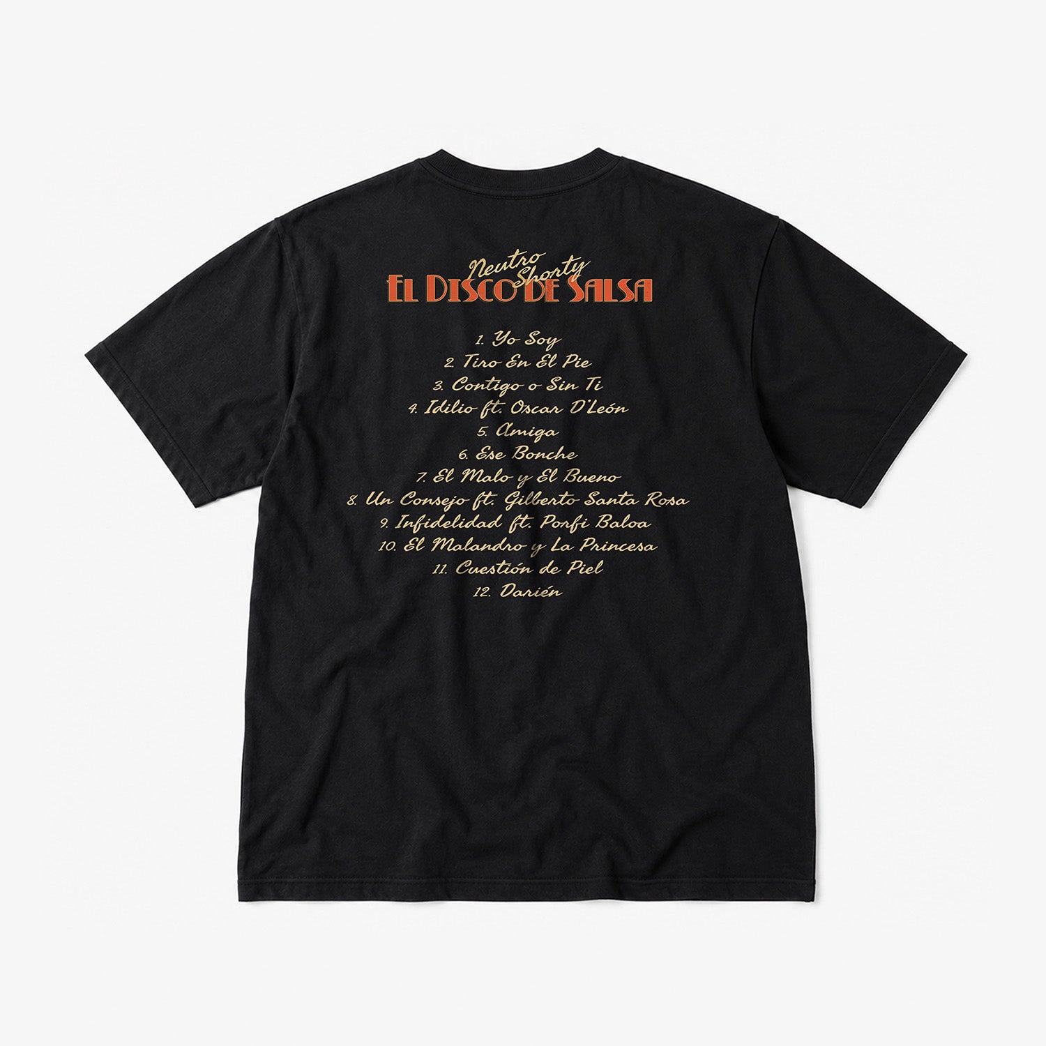 PLAYERA TRACKLIST 'EL DISCO DE SALSA' - NEGRO